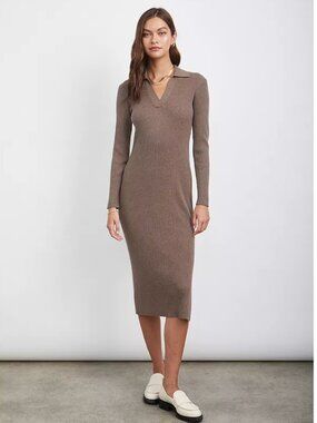 Luciana Rib Knit Sweater Dress